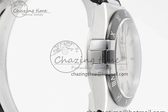 0422 GoAnywhere Constellation Black Ceramic SS 8F 1:1 Best Edition White Textured Dial on Black Gummy Strap A 7803